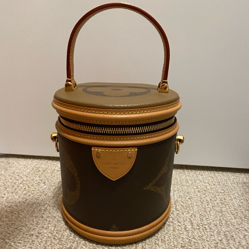 Louis Vuitton Reverse Giant Monogram Coated Canvas Cannes Gold Hardware Bag